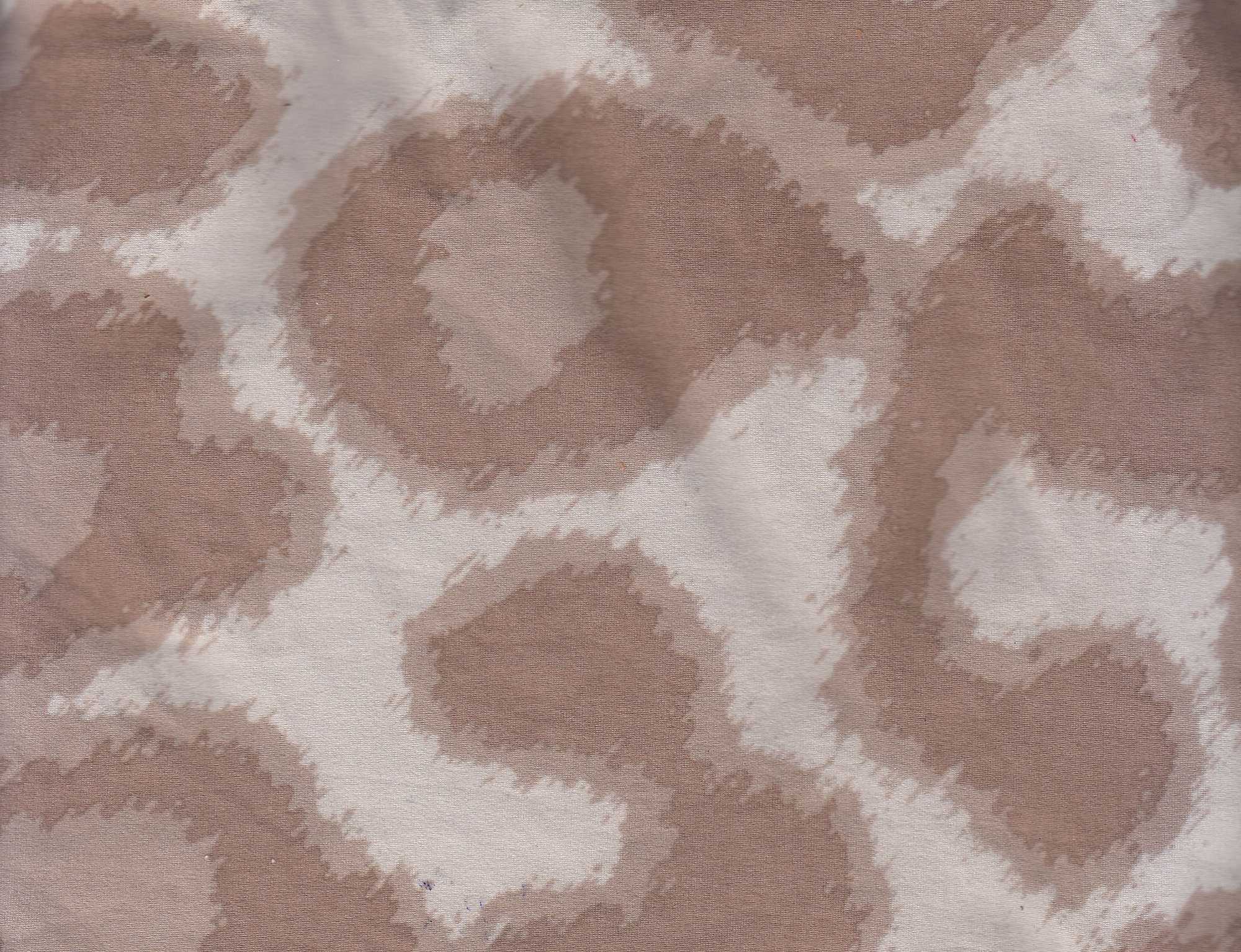 KNT2100-SE90343 TAUPE ANIMAL BLOUSE BOTTOMS CAMI DRESS DTY BRUSHED IVORY KNIT LOUNGEWEAR POLYESTER PRINT SPANDEX STRETCH TOPS