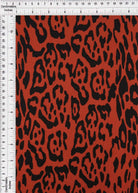 KNT3963-SE90664 RUST ANIMAL BLACK BLOUSE BODYSUIT BOTTOMS CAMI CHEETAH DRESS KNIT LOUNGEWEAR POLYESTER PRINT RED SPANDEX STRETCH TOPS