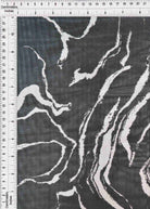 MESH-MS10016 BLACK/IVORY BLACK BLOUSE BODYSUIT CAMI FLOCKING LOUNGEWEAR MARBLE MESH POLYESTER PRINT SPANDEX STRETCH TOPS TUNICS WHITE