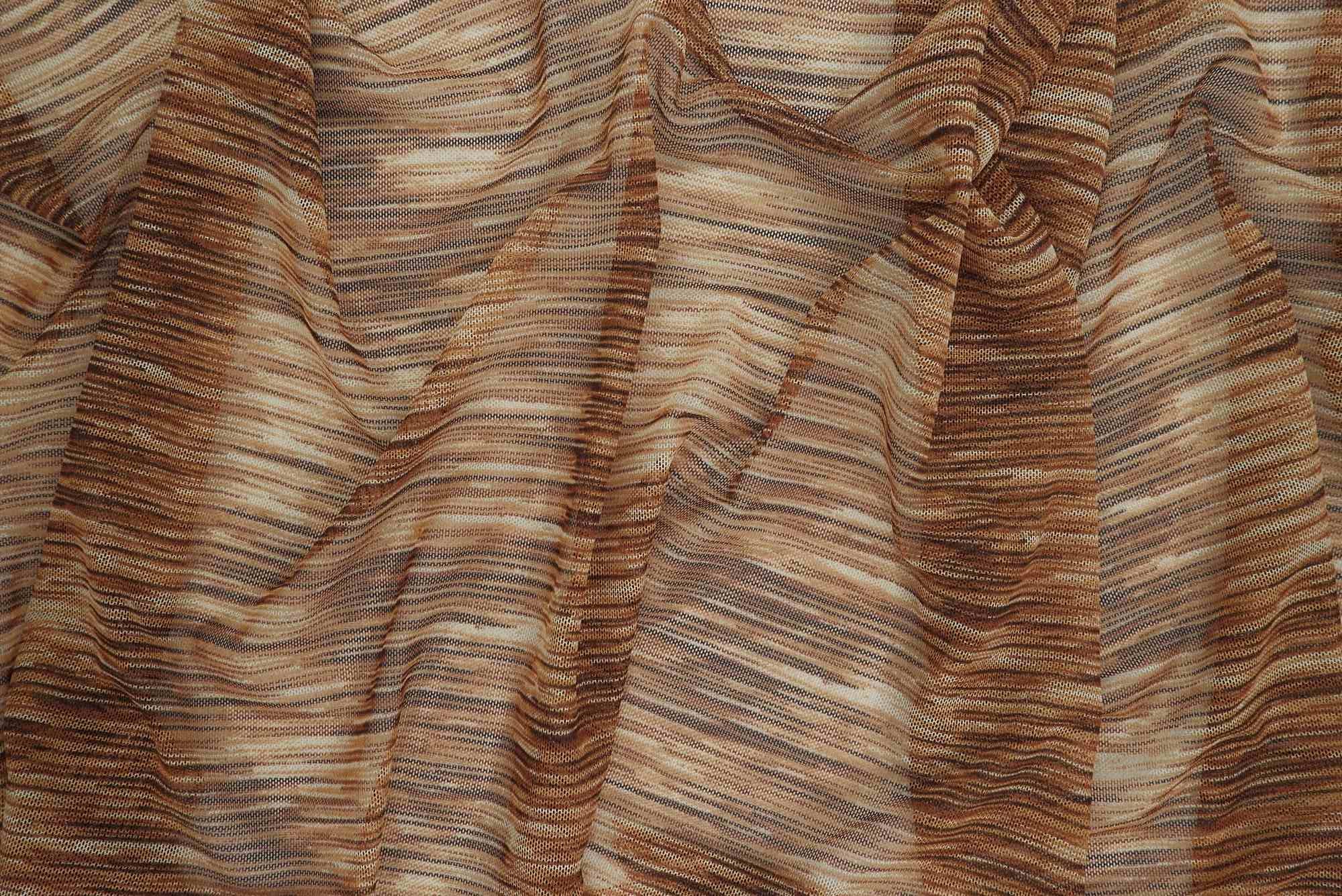 MESH-Q10907 BROWN/TAUPE BLACK BLOUSE BODYSUIT BROWN CAMI FLOCKING GOLD LOUNGEWEAR MARLED MELANGE MESH MISSONI POLYESTER PRINT SPACE DYE SPANDEX STRETCH TOPS TUNICS WHITE