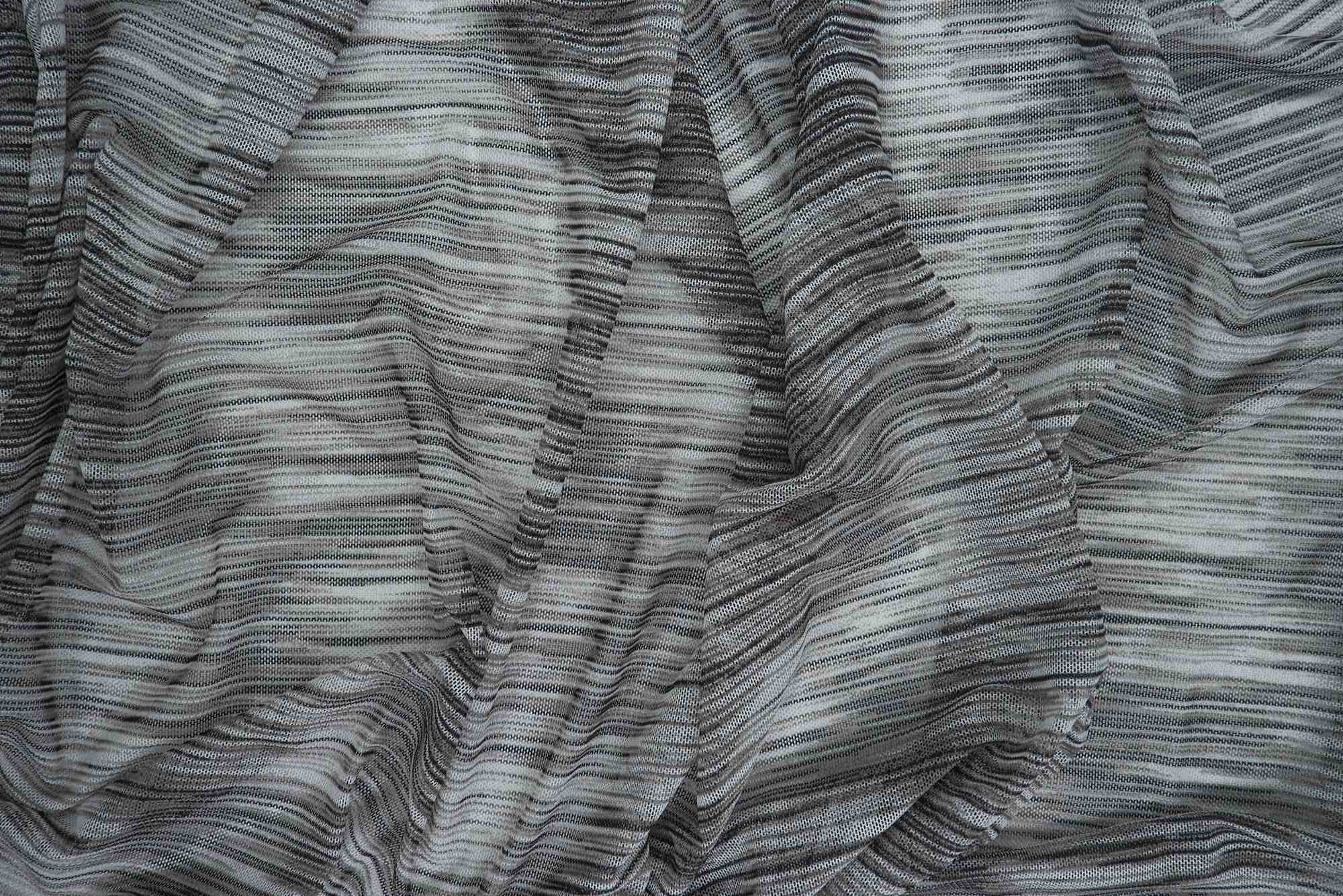 MESH-Q10907 CHARCOAL/GREY BLACK BLOUSE BODYSUIT CAMI FLOCKING GREY LOUNGEWEAR MARLED MELANGE MESH MISSONI POLYESTER PRINT SILVER SPACE DYE SPANDEX STRETCH TOPS TUNICS WHITE