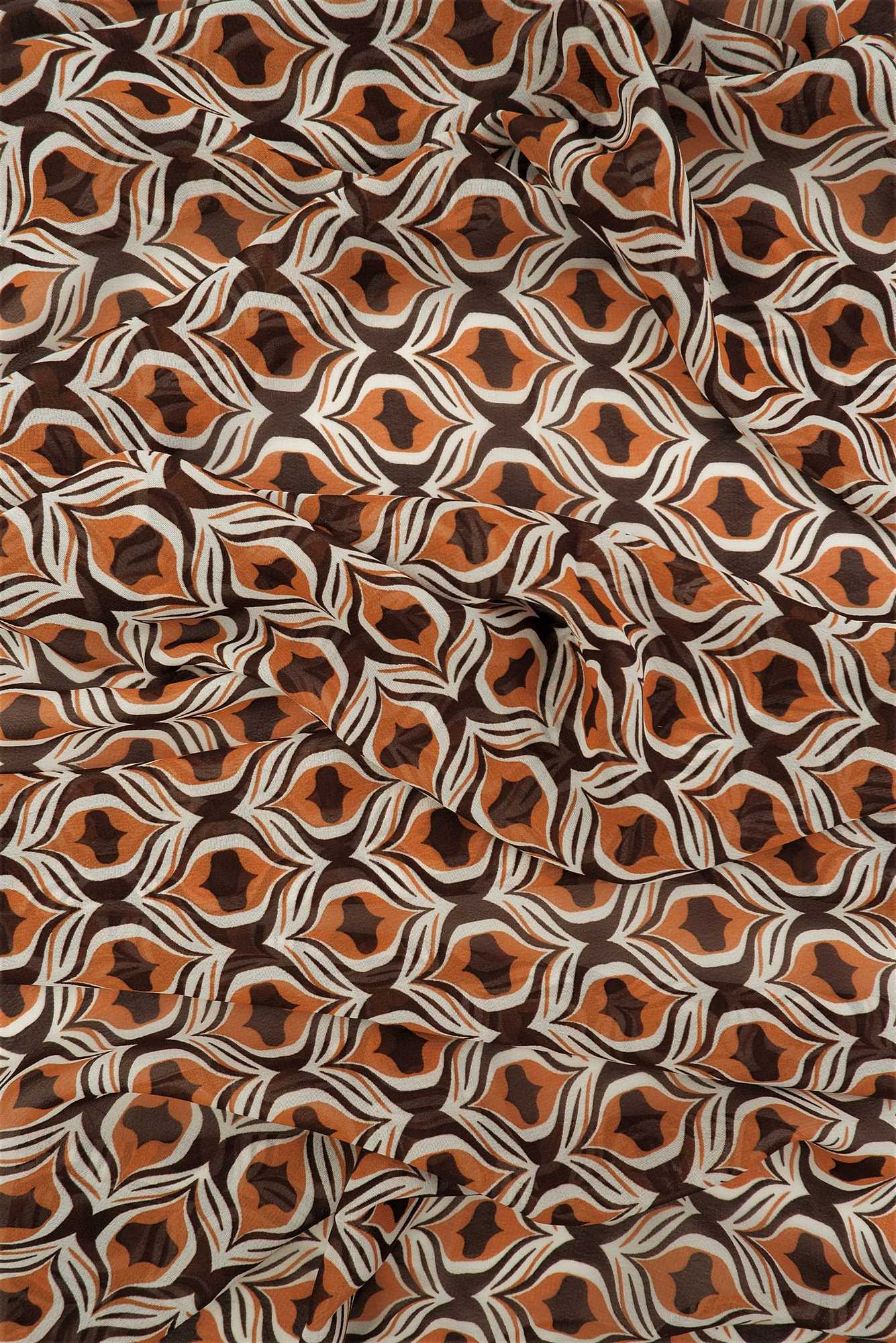 HIMLT-Q11012 BROWN/TERRACOTTA HI-MULTI NON STRETCH SWISS DOT WOVEN