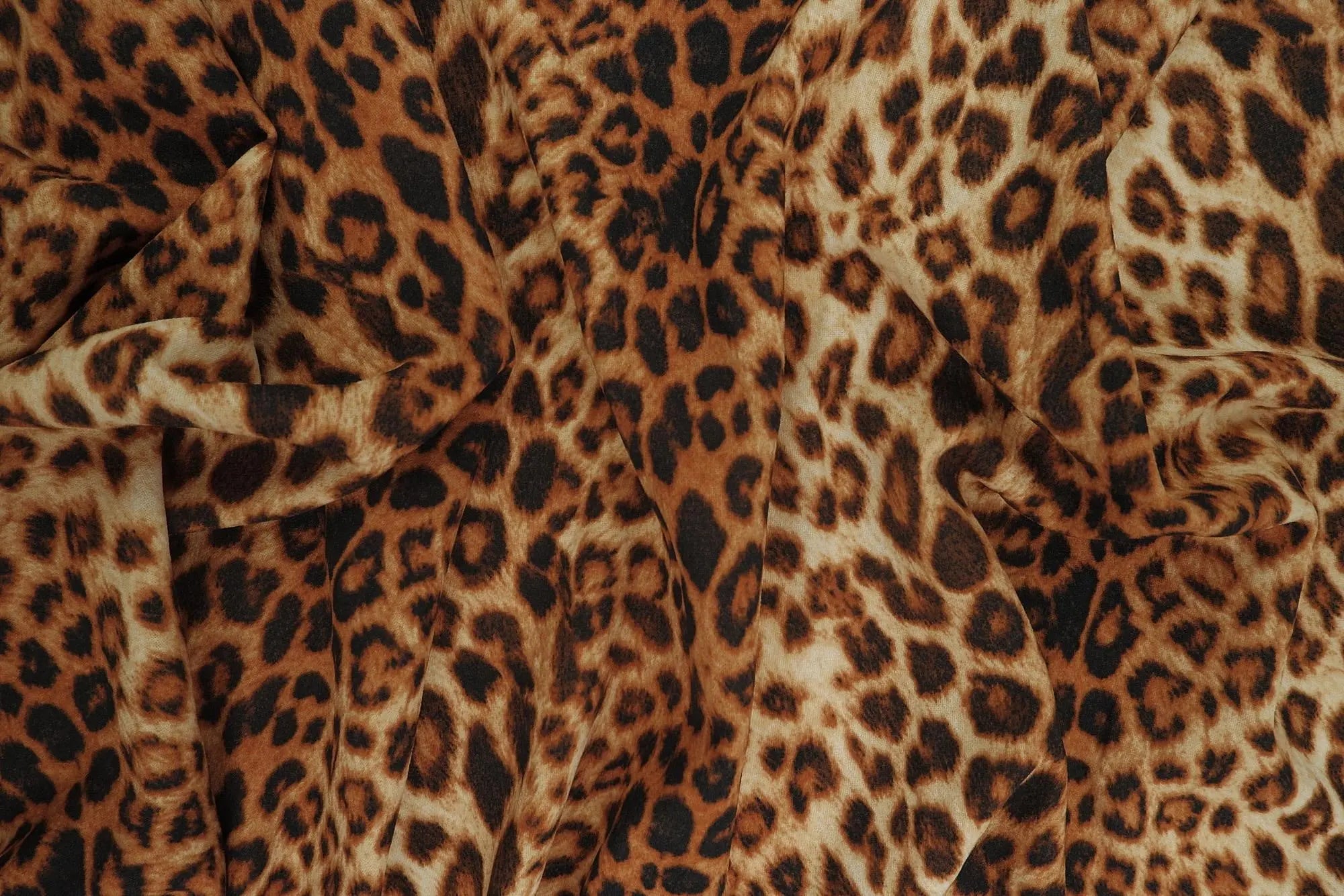 KNT3971-SE41227 BEIGE/AMBER ANIMAL BLOUSE BROWN CHEETAH CREPE DRESS GOLD KNIT LEOPARD POLYESTER PRINT SKIRTS SPANDEX STRETCH TECHNO TOPS