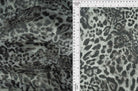 MESH-DU536 SILVER/GREY ANIMAL BLACK BLOUSE BODYSUIT BROWN CAMI FLOCKING GOLD LOUNGEWEAR MESH POLYESTER PRINT SILVER SPANDEX STRETCH TOPS TUNICS WHITE