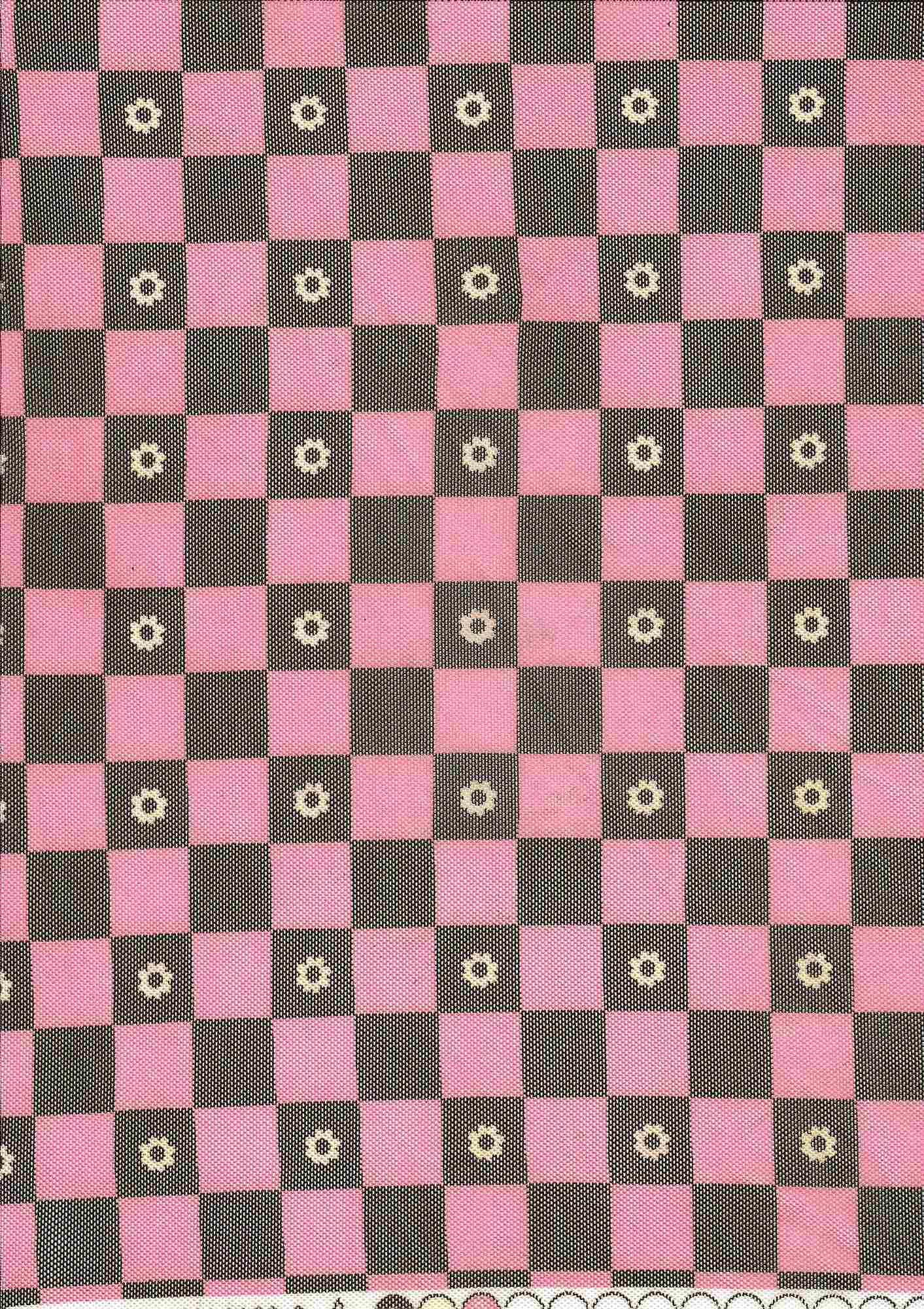 MESH-MS10066 PINK/BROWN FLOWER BLOUSE BODYSUIT CAMI CHECKERED DITSY FLOCKING FLORAL LOUNGEWEAR MESH POLYESTER PRINT SPANDEX STRETCH TOPS TUNICS