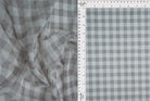 MESH-DU1755 GREY/IVORY BLOUSE BODYSUIT CAMI CHECKERED FLOCKING GINGHAM LOUNGEWEAR MESH PLAID POLYESTER PRINT SPANDEX STRETCH TOPS TUNICS