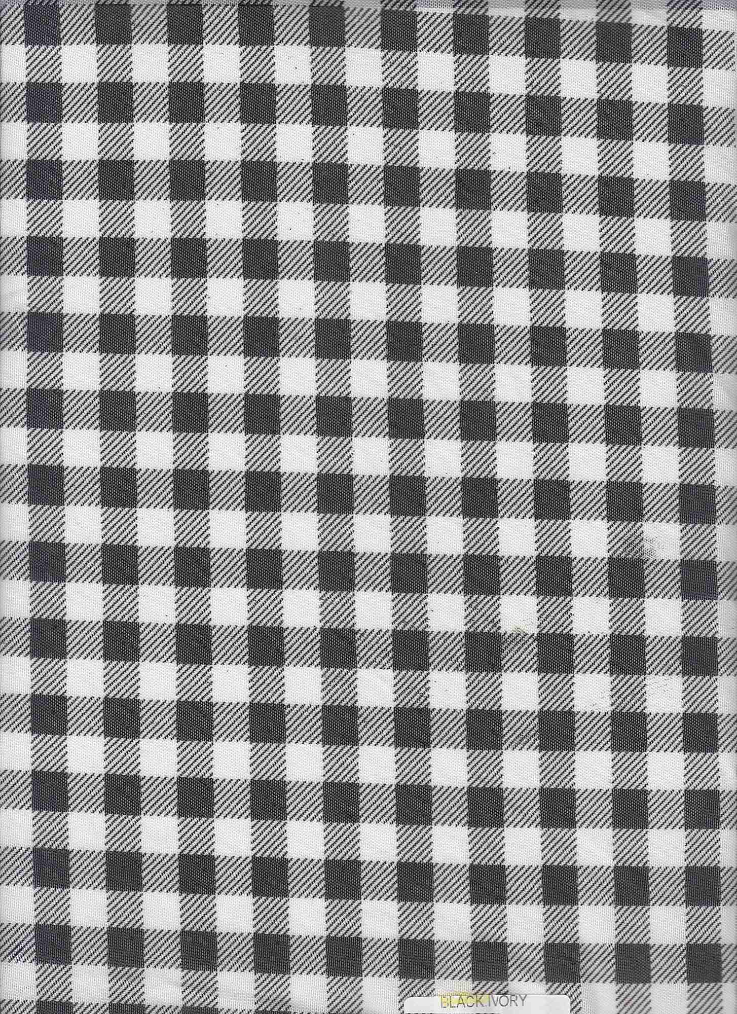 MESH-DU1755 BLK/IVORY BLOUSE BODYSUIT CAMI CHECKERED FLOCKING GINGHAM LOUNGEWEAR MESH PLAID POLYESTER PRINT SPANDEX STRETCH TOPS TUNICS