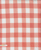 MESH-SE902140 ORANGE/WHT BLOUSE BODYSUIT CAMI CHECKERED FLOCKING GINGHAM LOUNGEWEAR MESH PLAID POLYESTER PRINT SPANDEX STRETCH TOPS TUNICS