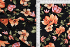 POP4389-MS10113 BLACK FLOWER BLOUSE BOTTOMS CEY DRESS FLORAL PANTS PRINT RAYON SKIRTS SWISS DOT TOPS VINTAGE WOVEN