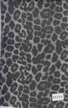 MESH-SE20351 SILVER ANIMAL BLACK BLOUSE BODYSUIT CAMI FLOCKING LEOPARD LOUNGEWEAR MESH POLYESTER PRINT SPANDEX STRETCH TOPS TUNICS