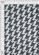 MESH-DU489 BLK/IVORY BLACK BLOUSE BODYSUIT CAMI FLOCKING HOUNDSTOOTH IVORY LOUNGEWEAR MESH POLYESTER PRINT SPANDEX STRETCH TOPS TUNICS