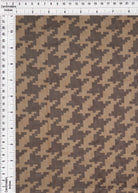 MESH-DU489 BROWN/TAUPE BLOUSE BODYSUIT BROWN CAMI FLOCKING HOUNDSTOOTH LOUNGEWEAR MESH POLYESTER PRINT SPANDEX STRETCH TOPS TUNICS