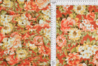 KNT2100-MS10181 RUST FLOWER BIKER SHORTS BLOUSE BODYSUIT BOTTOMS CAMI DRESS DTY BRUSHED FLORAL KNIT LOUNGEWEAR PANTS POLYESTER PRINT SKIRTS SPANDEX STRETCH T-SHIRT TOPS TUNICS