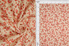 KNT2100-Q20401 SAND/RED 5 ACTIVEWEAR BIKER SHORTS BLOUSE BODYSUIT BOTTOMS CAMI DITSY DRESS DTY BRUSHED FLORAL FLOWER KNIT LOUNGEWEAR POLYESTER PRINT SKIRTS SPANDEX STRETCH