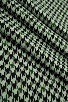 KNT4454 BLACK/GREEN BOTTOMS DRESS HOUNDSTOOTH KNIT OUTERWEAR PANTS POLYESTER SKIRTS SOLID-B SPANDEX YARN DYED