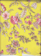 HIMLT-Q10929 YELLOW BLOUSE DRESS FLORAL FLOWER HI-MULTI NON STRETCH PANTS POLYESTER PRINT SKIRTS SWISS DOT TOPS WOVEN