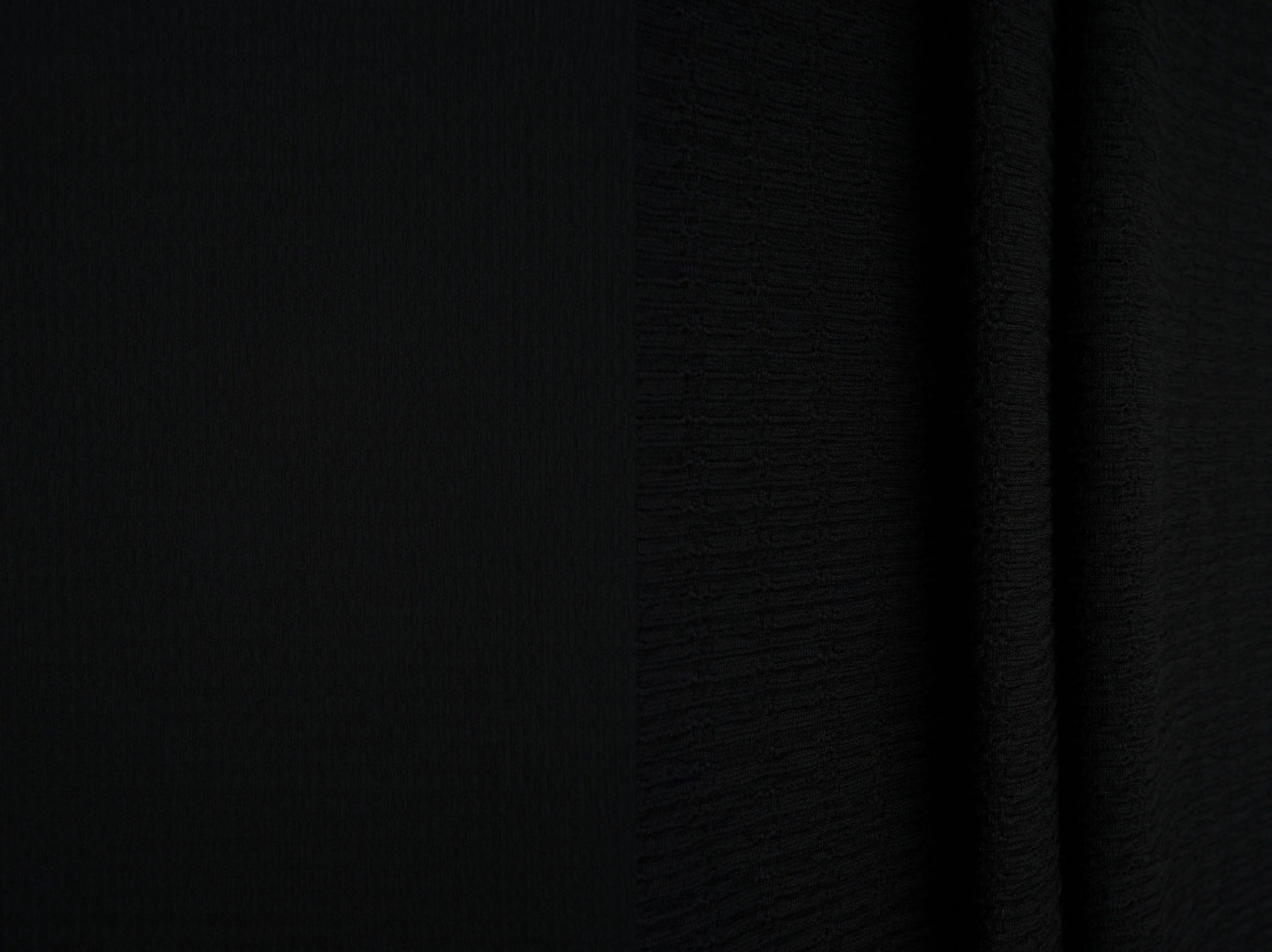 KNT4455 BLACK BODYSUIT BOTTOMS CAMI CRINKLE DRESS JERSEY KNIT LOUNGEWEAR NO-PRINT POLYESTER SKIRTS SOLID SPANDEX STRETCH TOPS