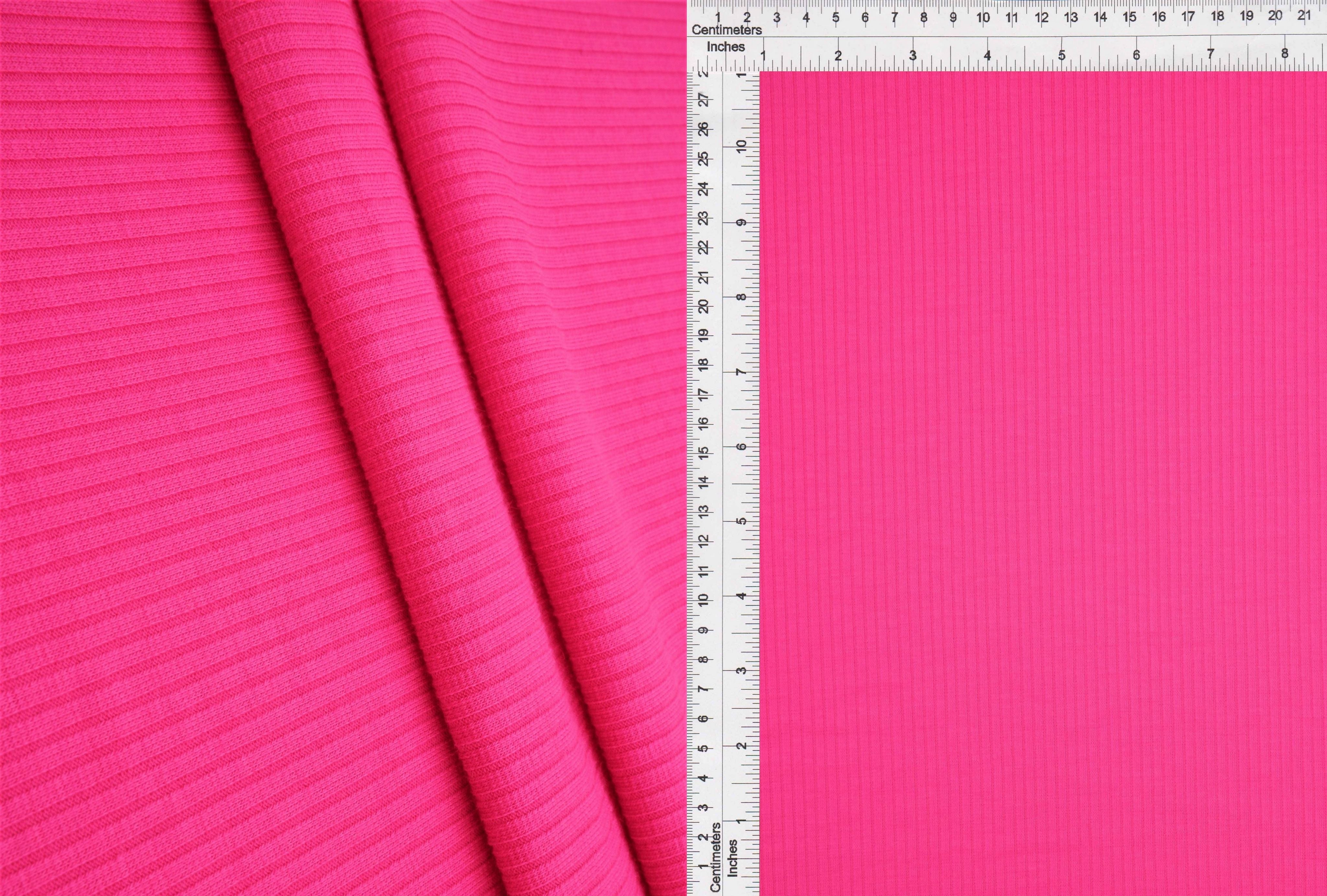 Rib Solid Stretch Knit Fabric - KNT3422 