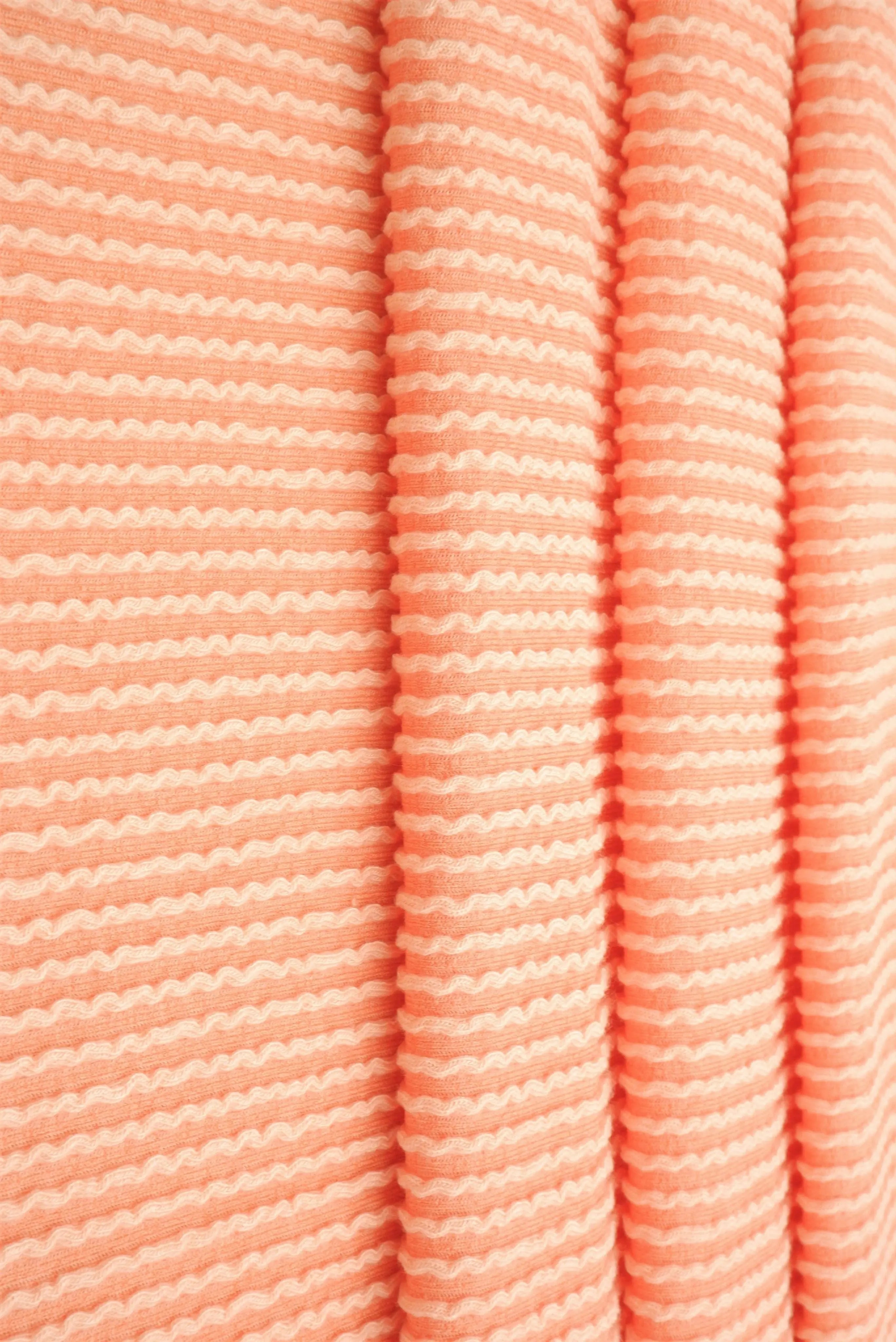 KNT4463 PEACH BODYSUIT BOTTOMS CAMI DOUBLE KNIT DRESS JACQUARD LOUNGEWEAR NO-PRINT PANTS PEACH POLYESTER RAYON RIB SOLID SPANDEX STRETCH SWEATER T-SHIRT URBAN