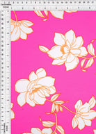 KNT1389-MS11070 PINK HOT FLOWER ACTIVEWEAR BIKER SHORTS BODYSUIT BOTTOMS CAMI DRESS DTY FLORAL FUSCHIA KNIT LOUNGEWEAR PANTS PINK POLYESTER PRINT SKIRTS SPANDEX STRETCH T-SHIRT TOPS TUNICS