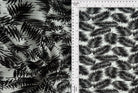 Pleated Tropical Leaf Bodre Interlock Fabric - KNT3696-Q20507B 