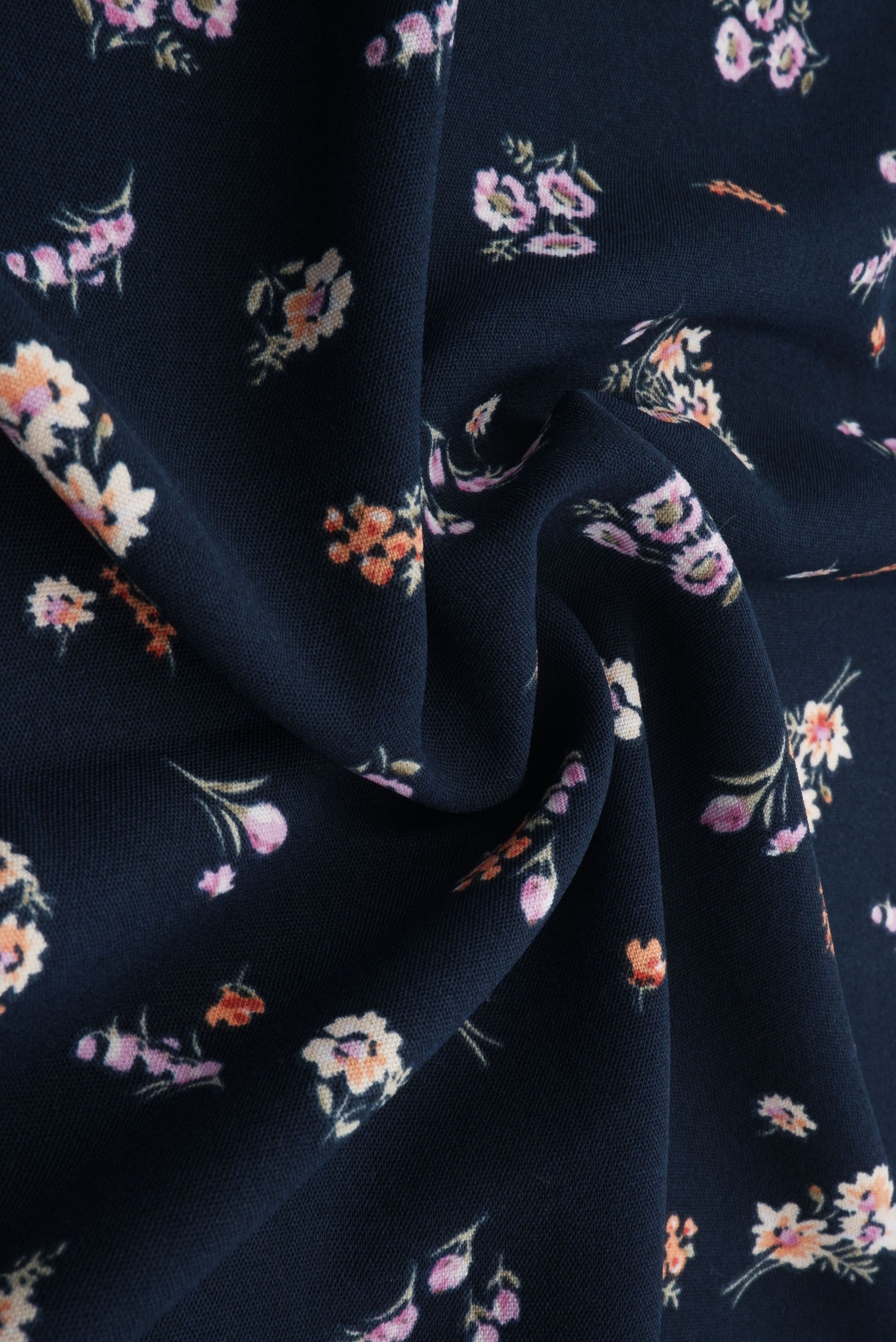 POP4178-MS11000 NAVY FLOWER AIRFLOW BLOUSE BODYSUIT BOTTOMS CAMI CEY CREAM DITSY DRESS FLORAL LOUNGEWEAR NAVY ORANGE PANTS POLYESTER PRINT SKIRTS SUBLIMATION TOPS WOVEN