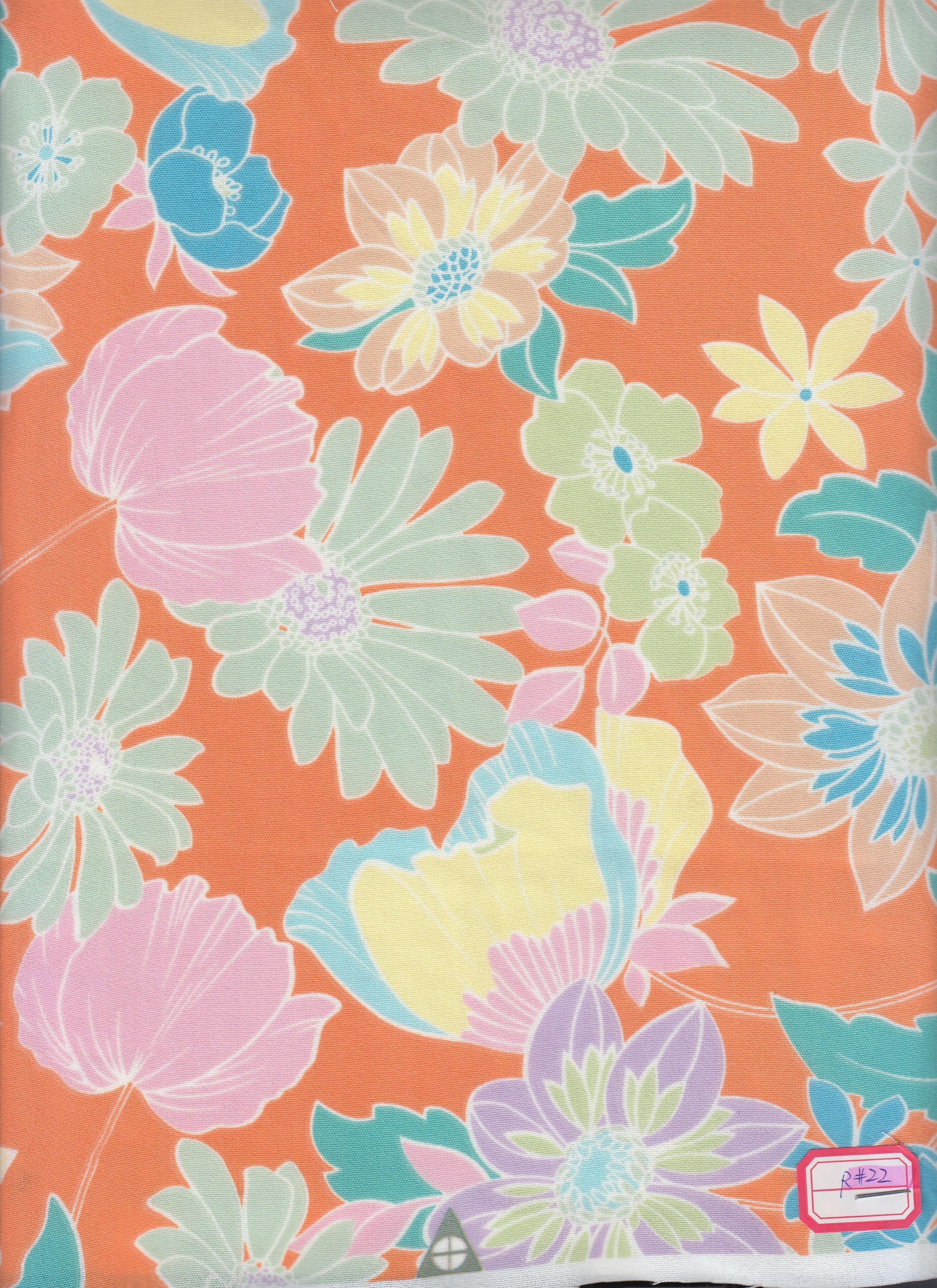 Airflow Floral Cey Print Fabric - POP4178-MS11067 