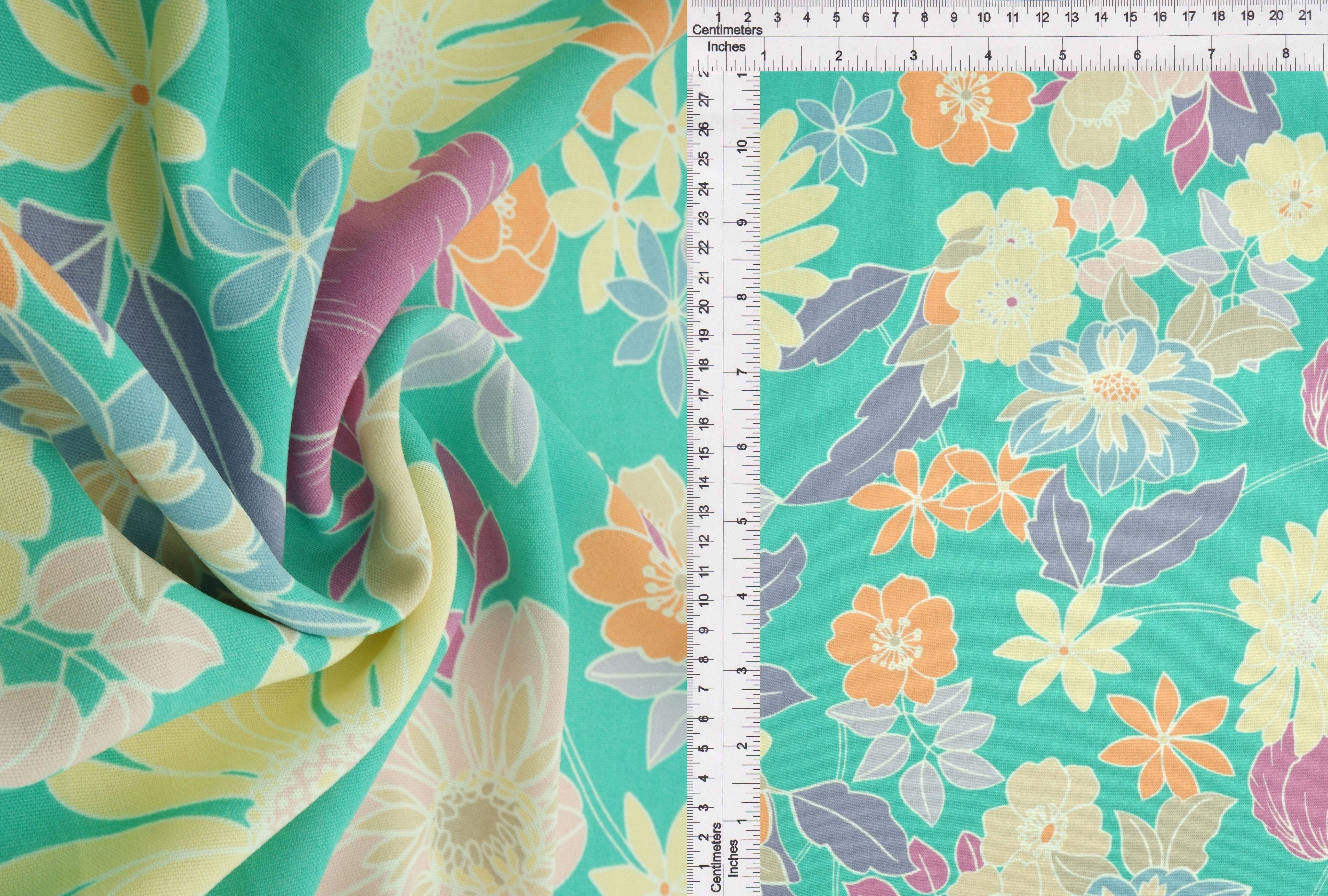 Airflow Floral Cey Print Fabric - POP4178-MS11067 