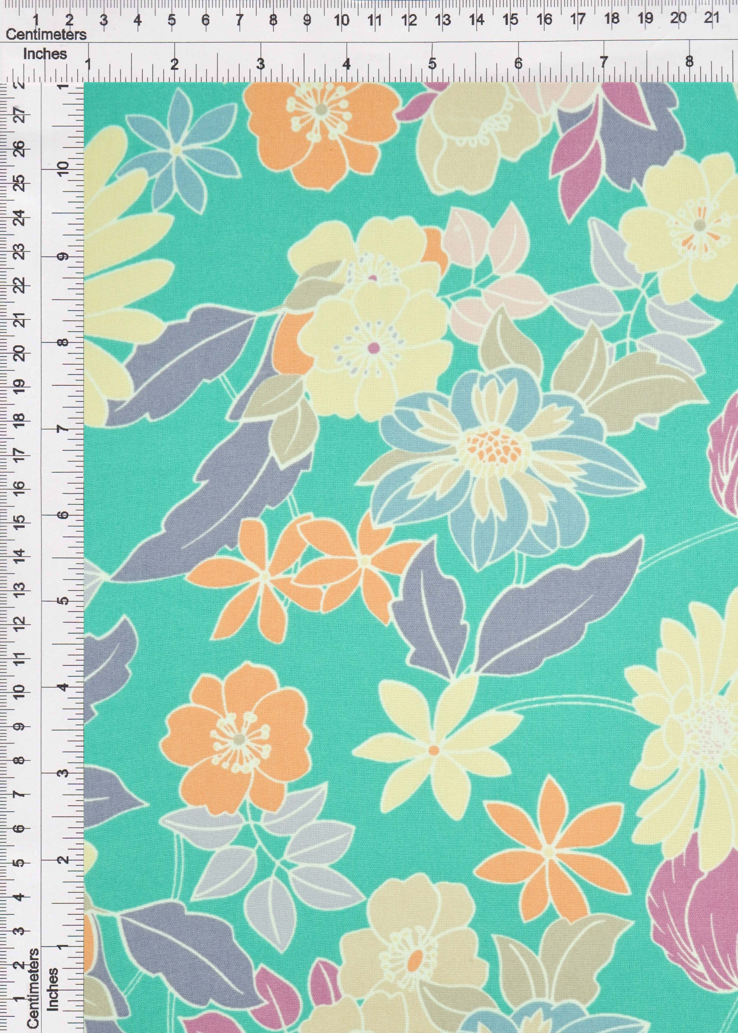 Airflow Floral Cey Print Fabric - POP4178-MS11067 