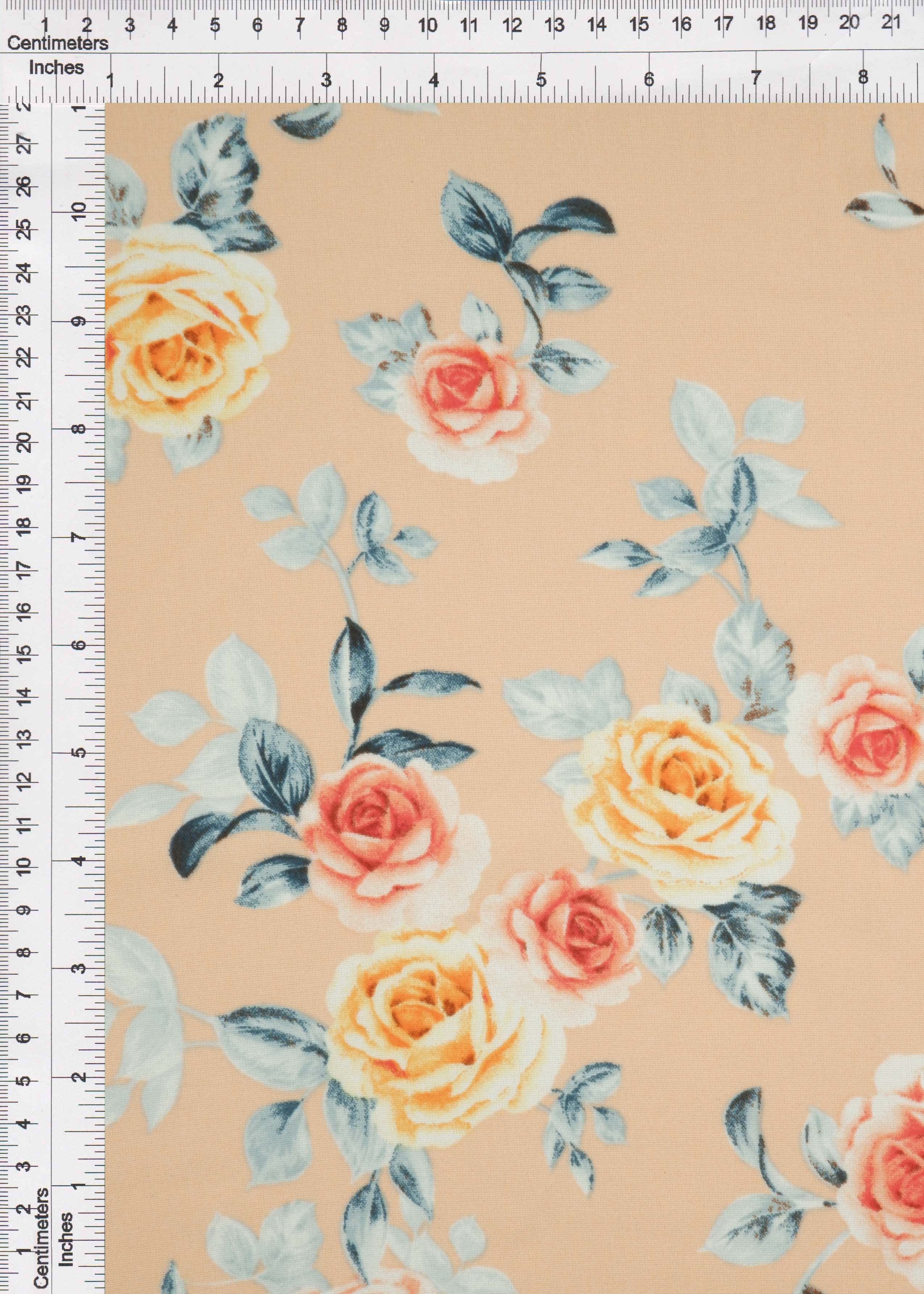 POP4178-MS11116 PEACH FLOWER AIRFLOW BLOUSE BODYSUIT BOTTOMS CAMI CEY CREAM DRESS FLORAL GREEN LOUNGEWEAR PANTS PEACH POLYESTER PRINT SKIRTS SUBLIMATION TOPS WOVEN