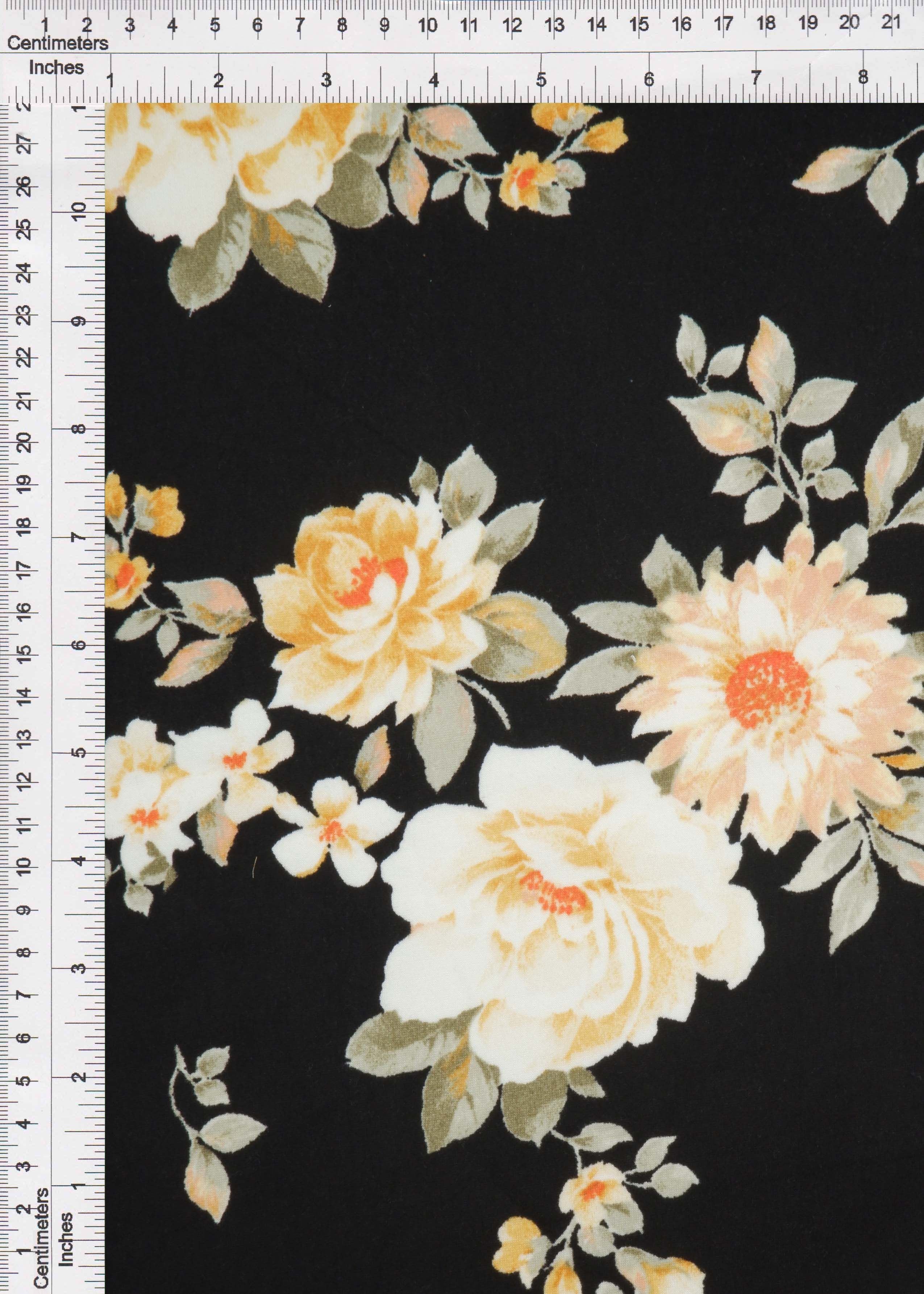 KNT2100-MS11087 BLACK FLOWER BIKER SHORTS BLACK BLOUSE BODYSUIT BOTTOMS CAMI DRESS DTY BRUSHED FLORAL KNIT LOUNGEWEAR PANTS POLYESTER PRINT SKIRTS SPANDEX STRETCH T-SHIRT TOPS TUNICS