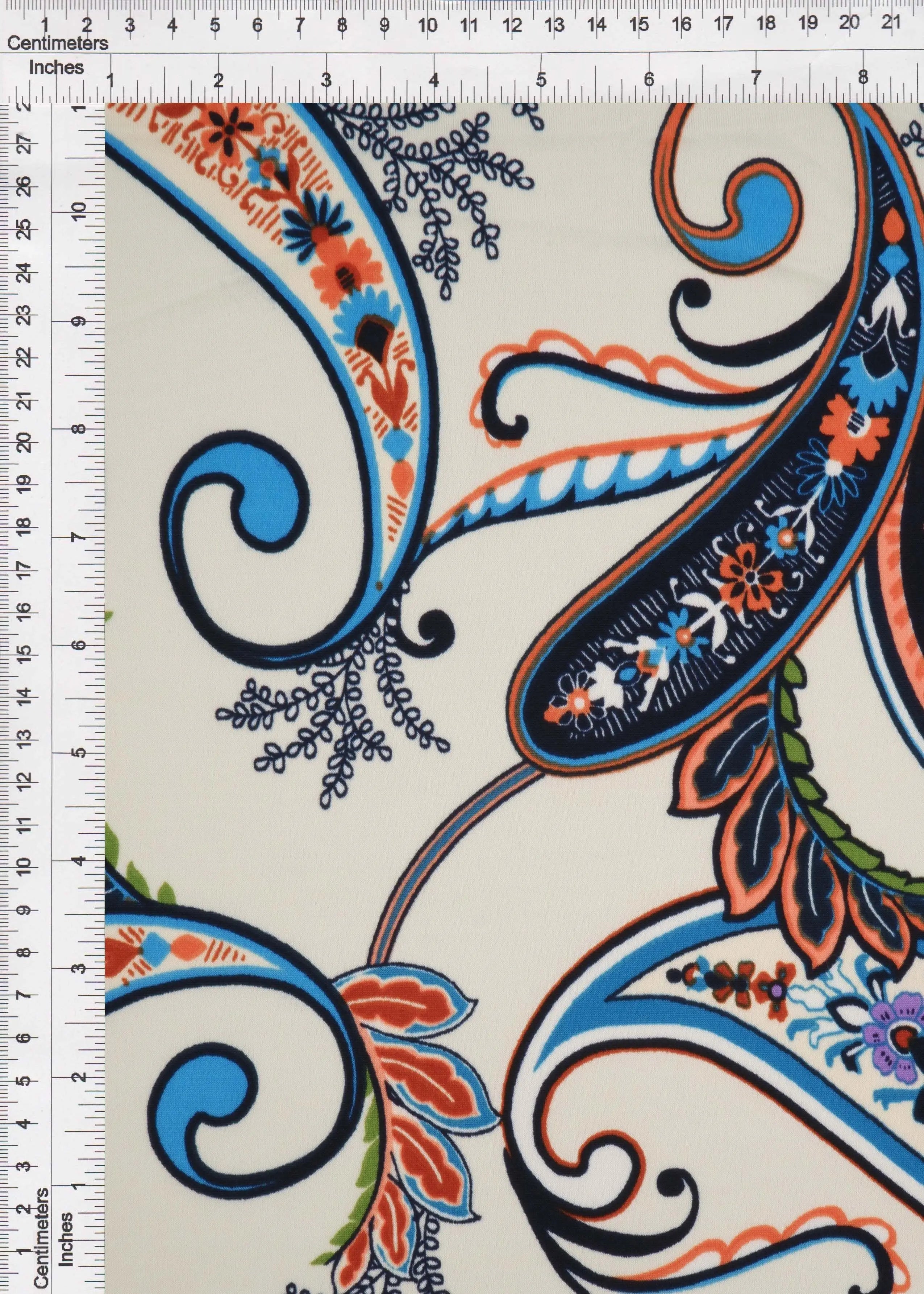 Korean ITY Paisley Print Knit Fabric Fabric Selection Inc