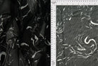 MESH-MS11086 BLACK ABSTRACT BLACK BLOUSE BODYSUIT BROWN CAMI FLOCKING LOUNGEWEAR MARBLE MESH POLYESTER PRINT SPANDEX STRETCH TOPS TUNICS WHITE