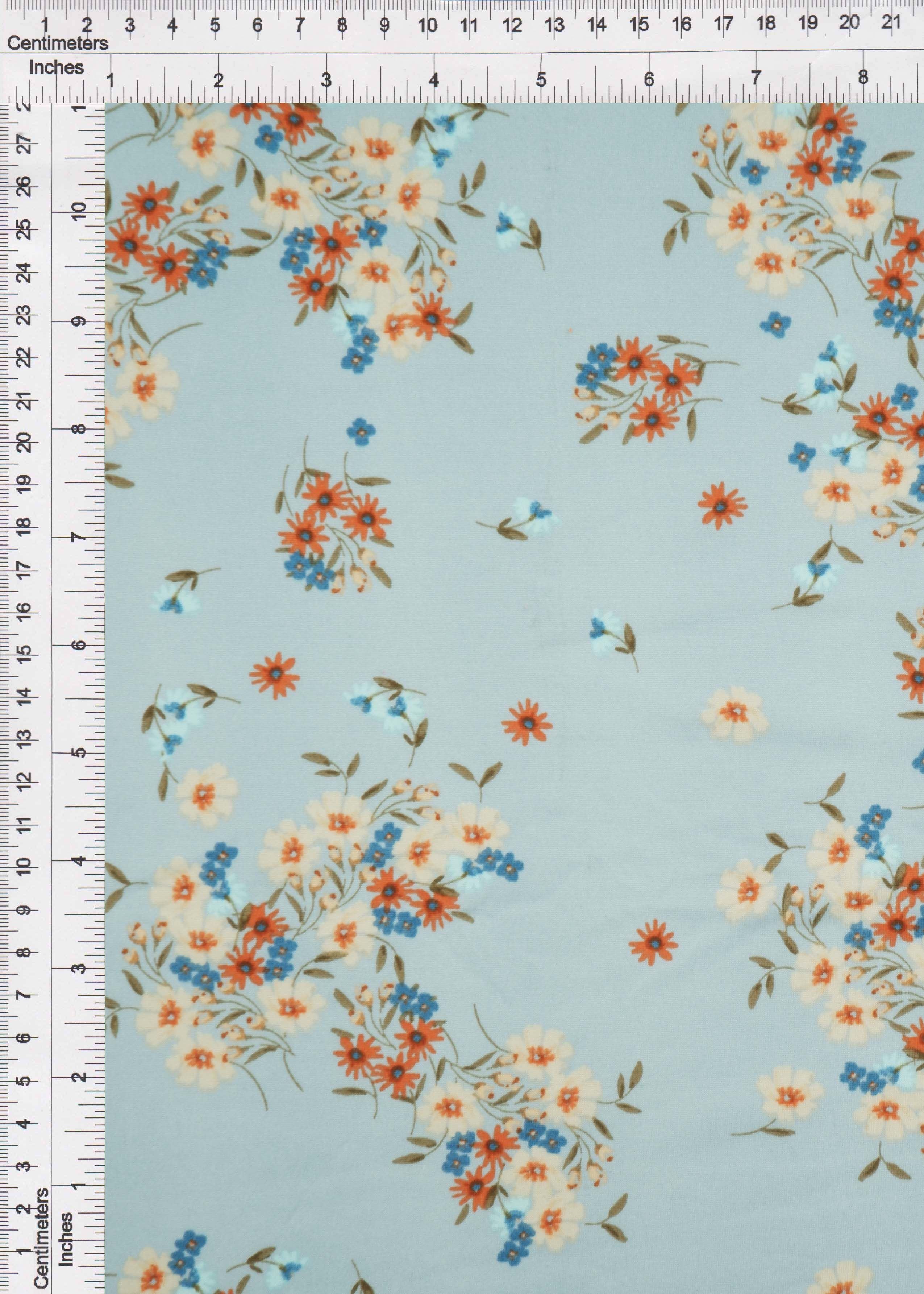 KNT2100-MS10160 CHAMBRAY ACTIVEWEAR BIKER SHORTS BODYSUIT BOTTOMS CAMI DITSY DRESS DTY BRUSHED FLORAL FLOWER KNIT PANTS POLYESTER PRINT SPANDEX STRETCH TOPS