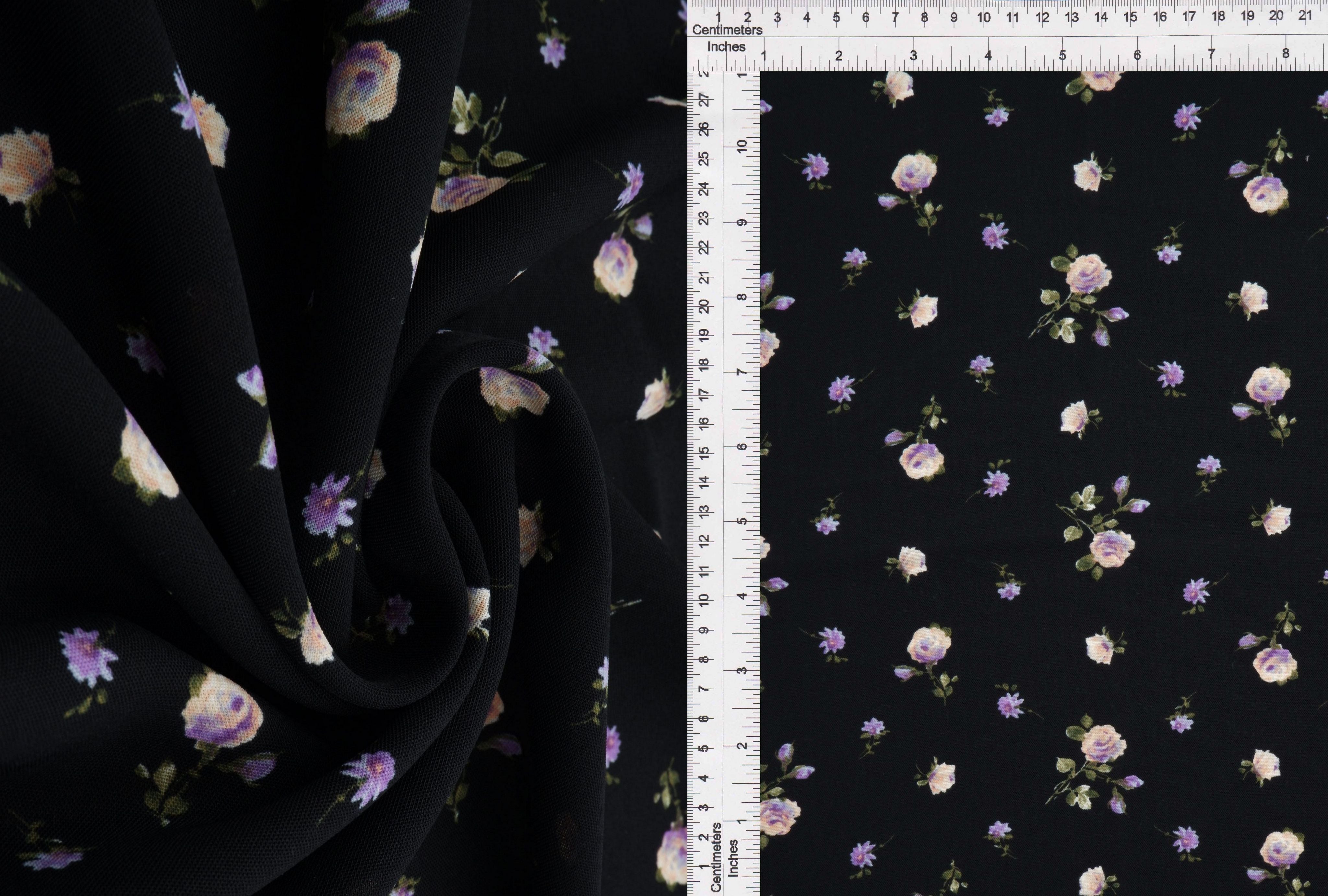 POP4178-MS11118 BLACK FLOWER AIRFLOW BLACK BLOUSE BODYSUIT BOTTOMS CAMI CEY CREAM DITSY DRESS FLORAL LAVANDER LOUNGEWEAR PANTS POLYESTER PRINT SKIRTS SUBLIMATION TOPS WOVEN