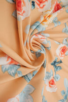 ITY-MS11116B PEACH FLOWER ACTIVEWEAR BIKER SHORTS BLOUSE BODYSUIT BOTTOMS DRESS FLORAL ITY KOREAN KNIT LOUNGEWEAR PANTS POLYESTER PRINT SKIRTS SPANDEX TOPS TUNICS