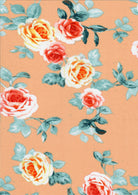 ITY-MS11116B PEACH FLOWER ACTIVEWEAR BIKER SHORTS BLOUSE BODYSUIT BOTTOMS DRESS FLORAL ITY KOREAN KNIT LOUNGEWEAR PANTS POLYESTER PRINT SKIRTS SPANDEX TOPS TUNICS