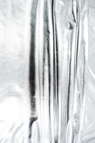 MTJ302 SILVER/SHINY BODYSUIT BOTTOMS CAMI COATED DRESS KNIT LEATHER NO-PRINT OUTERWEAR PANTS POLYESTER SKIRTS SOLID SPANDEX STRETCH TOPS TUNICS