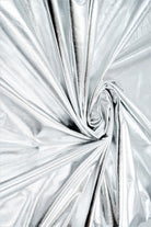 MTJ302 SILVER/SHINY BODYSUIT BOTTOMS CAMI COATED DRESS KNIT LEATHER NO-PRINT OUTERWEAR PANTS POLYESTER SKIRTS SOLID SPANDEX STRETCH TOPS TUNICS