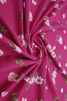 KNT2100-MS11142 MAGENTA BLOUSE BODYSUIT CAMI DITSY DRESS DTY BRUSHED FLORAL FLOWER KNIT MAGENTA POLYESTER PRINT SKIRTS SPANDEX STRETCH T-SHIRT TOPS TUNICS
