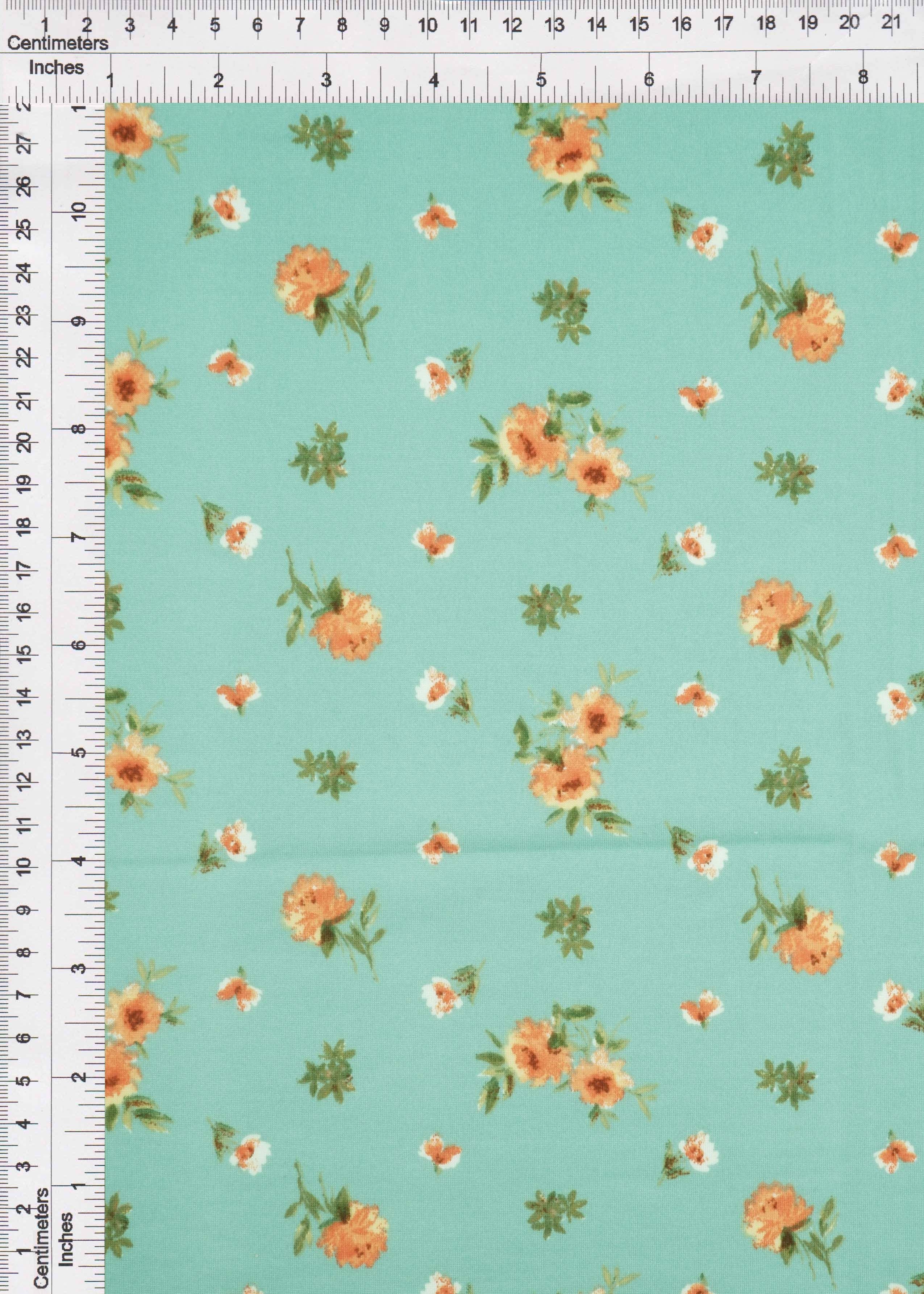 KNT2100-MS11142 SAGE DUSTY BLOUSE BODYSUIT CAMI DITSY DRESS DTY BRUSHED FLORAL FLOWER KNIT POLYESTER PRINT SKIRTS SPANDEX STRETCH T-SHIRT TOPS TUNICS