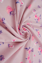KNT2100-MS11142 ROSE DUSTY BLOUSE BODYSUIT CAMI DITSY DRESS DTY BRUSHED FLORAL FLOWER KNIT POLYESTER PRINT SKIRTS SPANDEX STRETCH T-SHIRT TOPS TUNICS