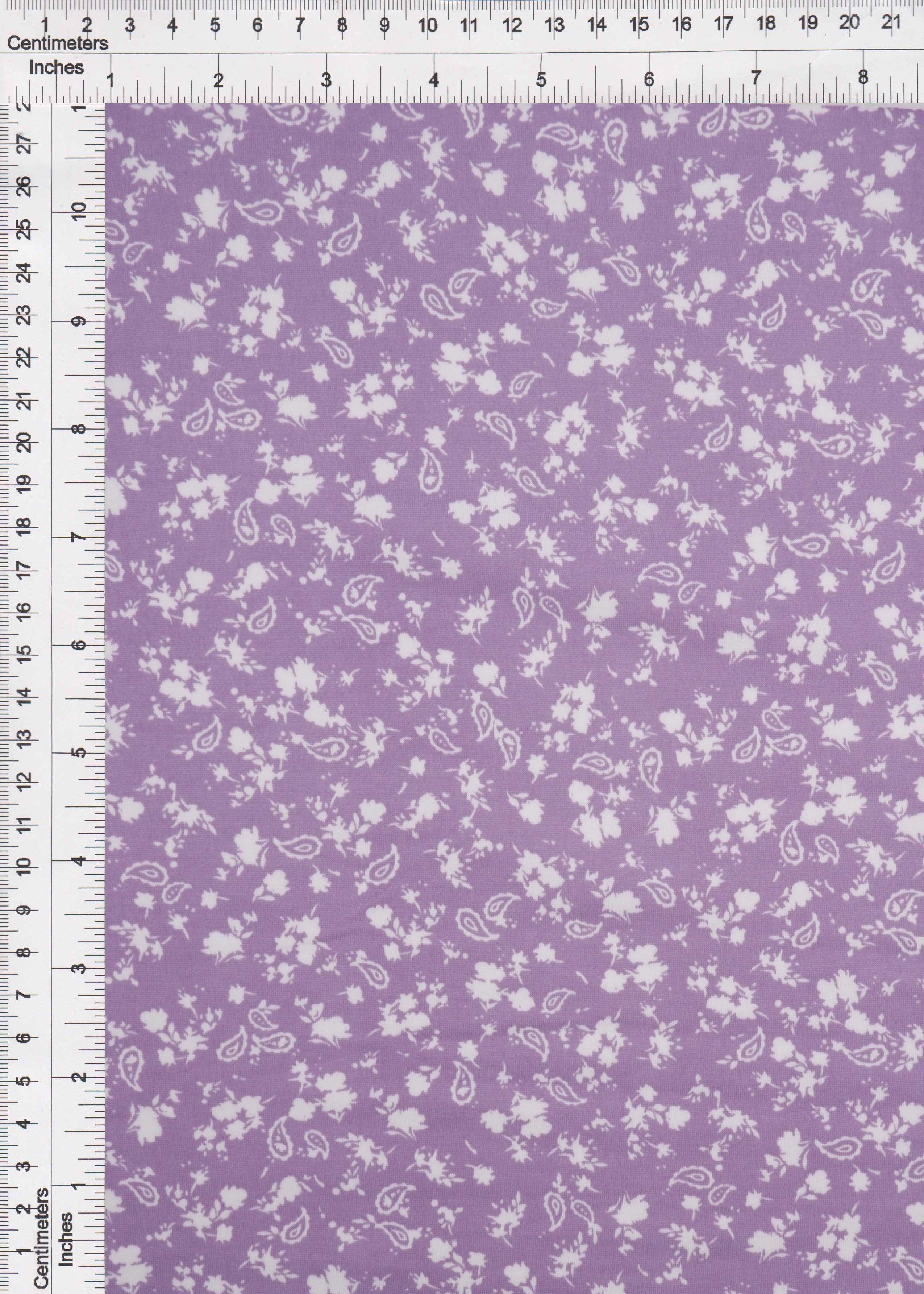 KNT2100-MS01214 LAVENDER BIKER SHORTS BODYSUIT BOTTOMS CAMI DRESS DTY BRUSHED FLORAL FLOWER KNIT LAVANDER PAISLEY PANTS POLYESTER PRINT SKIRTS SPANDEX STRETCH TOPS WHITE