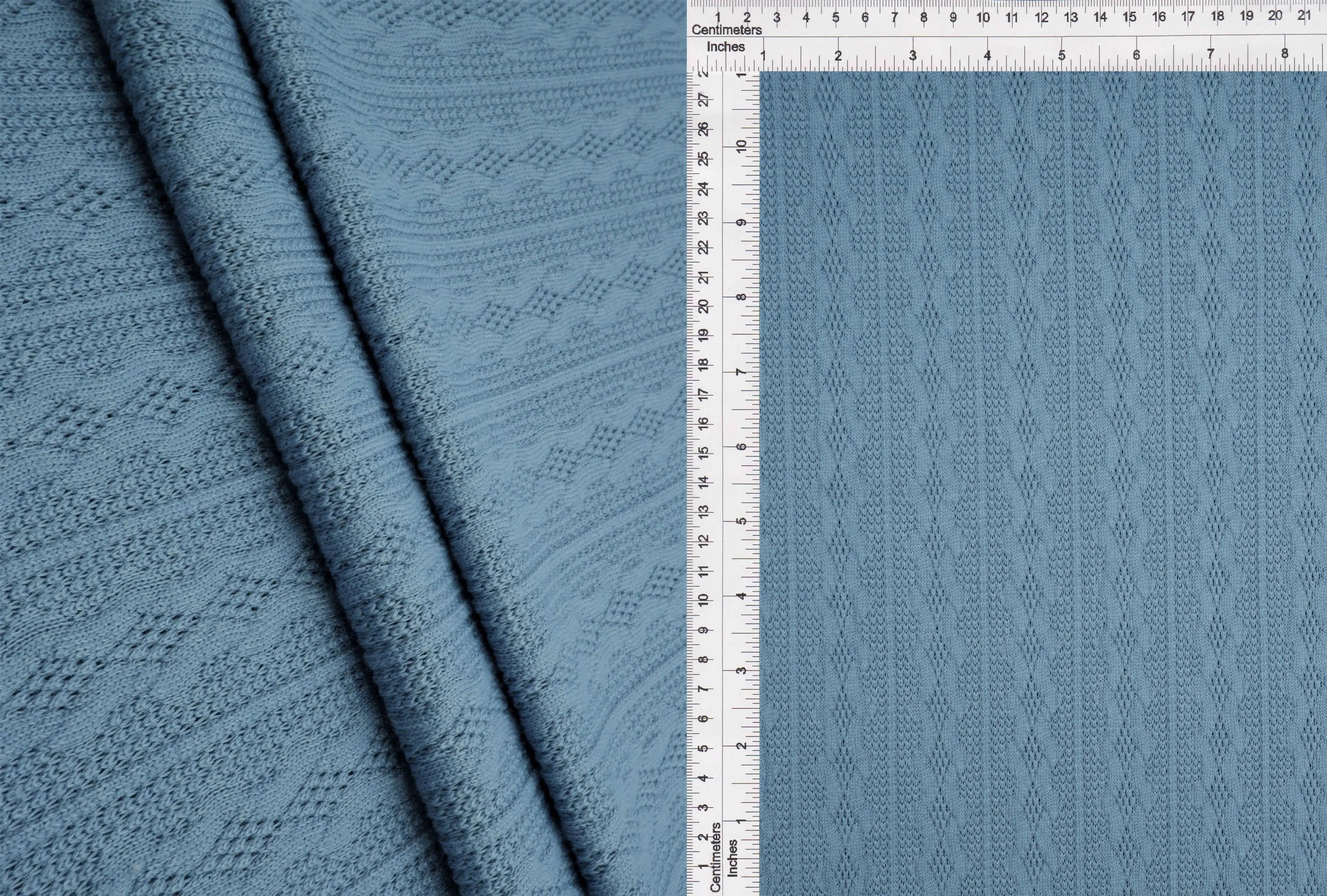 KNT4422 CHAMBRAY BLUE BOTTOMS CAMI DRESS JACQUARD KNIT NO-PRINT OUTERWEAR POLYESTER SOLID SPANDEX STRETCH SWEATER TUNICS