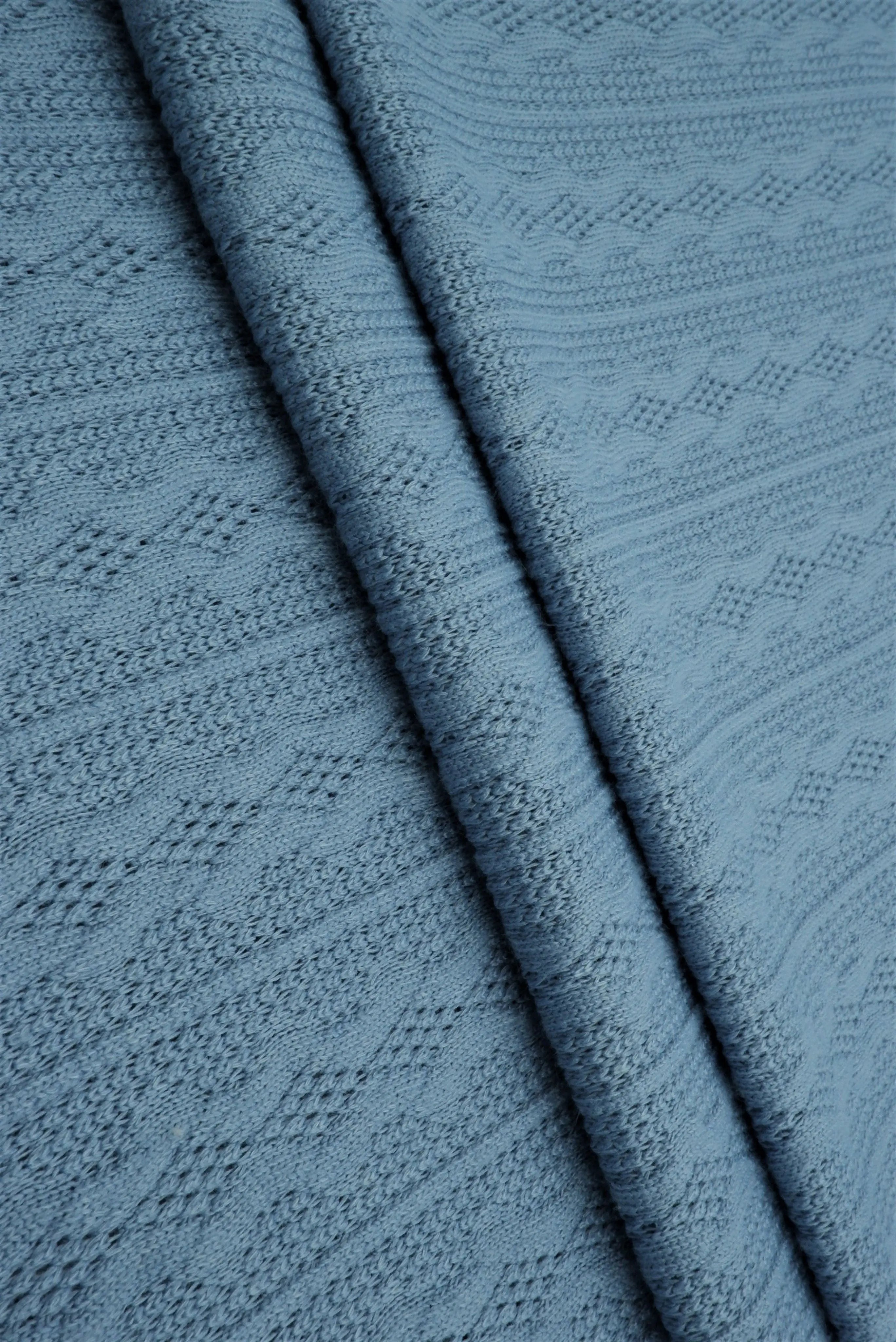 KNT4422 CHAMBRAY BLUE BOTTOMS CAMI DRESS JACQUARD KNIT NO-PRINT OUTERWEAR POLYESTER SOLID SPANDEX STRETCH SWEATER TUNICS