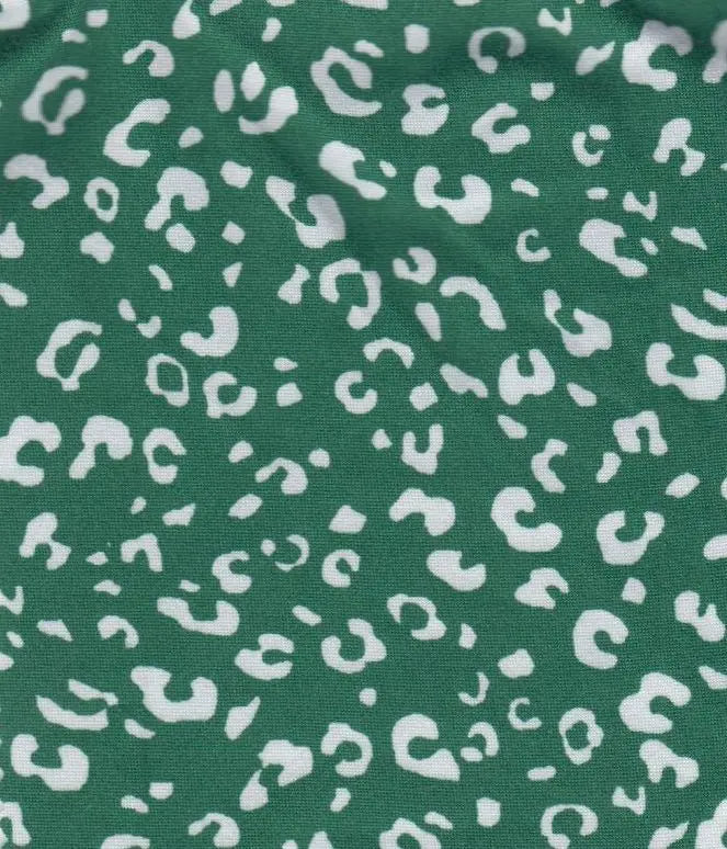 KNT2100-MS11199 GREEN ANIMAL BLOUSE BODYSUIT CAMI DRESS DTY BRUSHED GREEN KNIT POLYESTER PRINT SPANDEX STRETCH T-SHIRT TOPS TUNICS WHITE