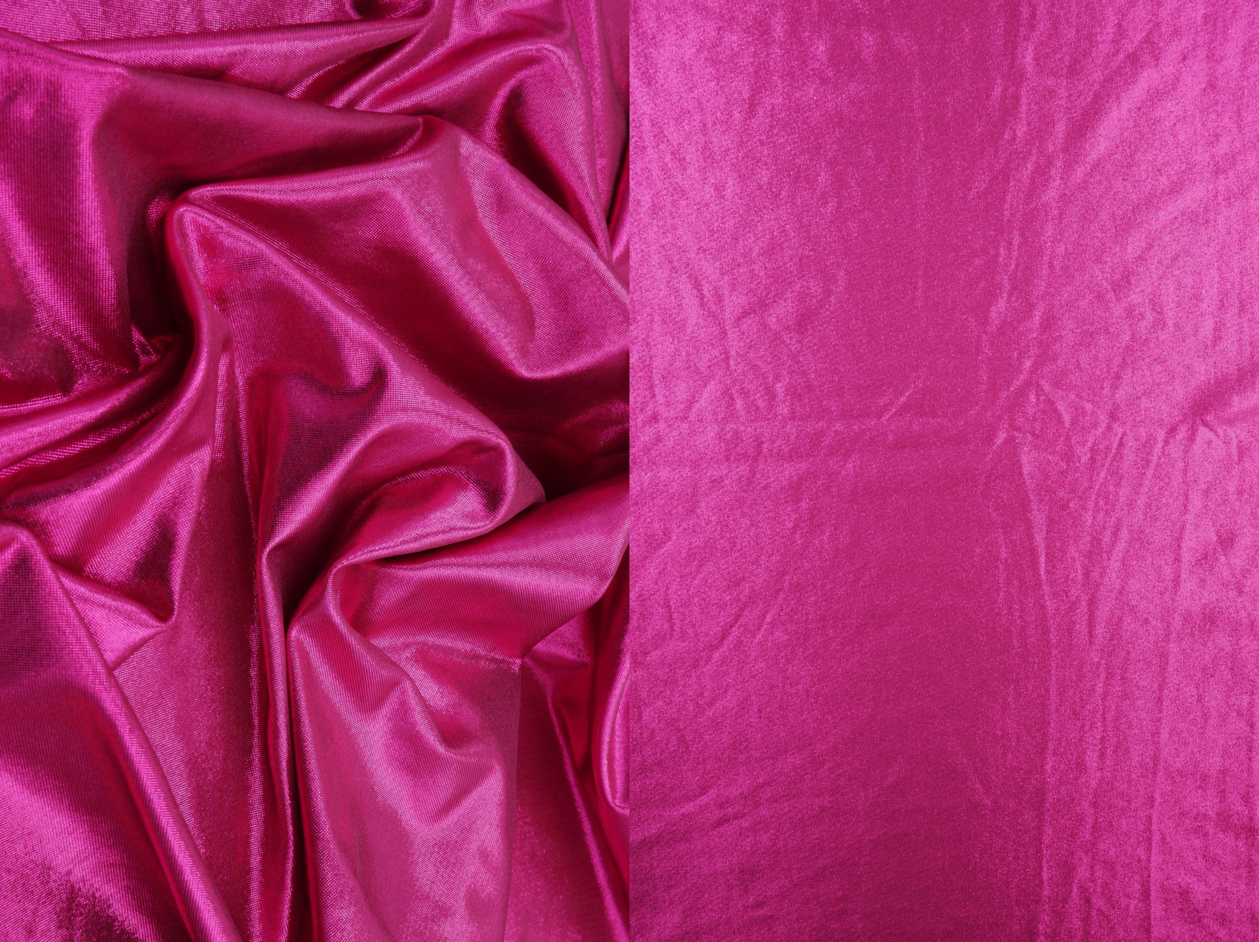 MTJ302 FUCHSIA SHINY BODYSUIT BOTTOMS CAMI COATED DRESS KNIT LEATHER NO-PRINT OUTERWEAR PANTS POLYESTER SKIRTS SOLID SPANDEX STRETCH TOPS TUNICS
