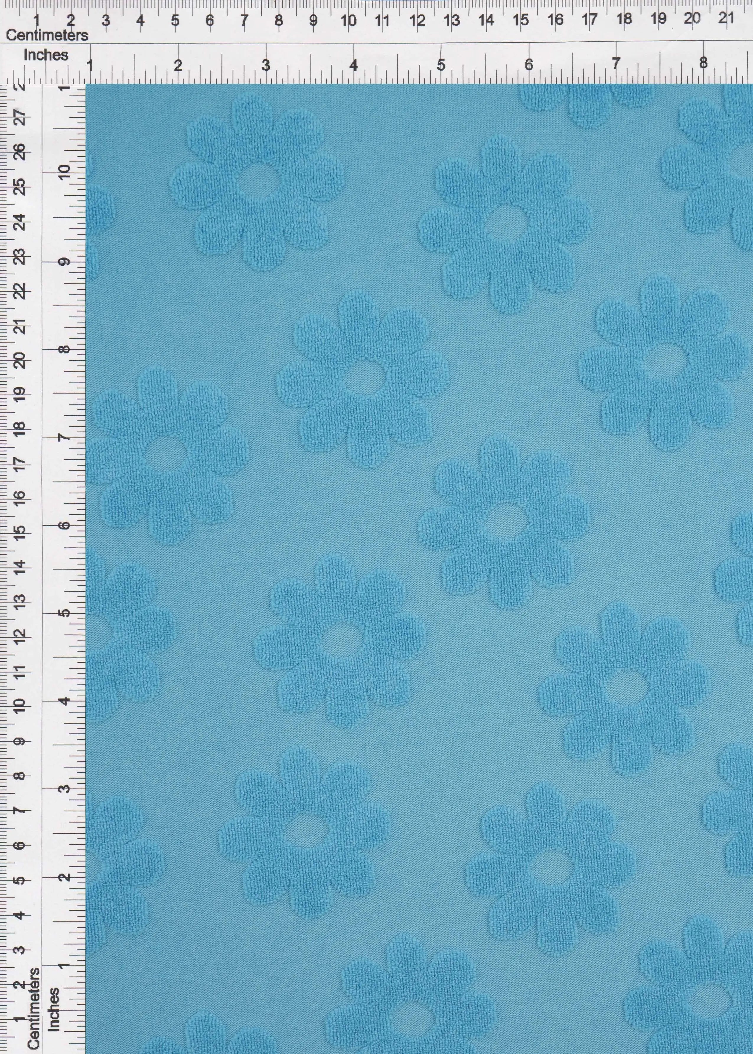 JACQ-4480 AQUA BLUE BLUE BOTTOMS DAISY FLOWER DRESS GEOMETRIC JACQUARD KNIT LIVERPOOL OUTERWEAR PANTS POLYESTER SKIRTS SOLID SPANDEX STRETCH SWEATER TOPS