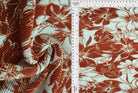 Pleated Flower Print Knit Fabric - KNT3696-MS11182 