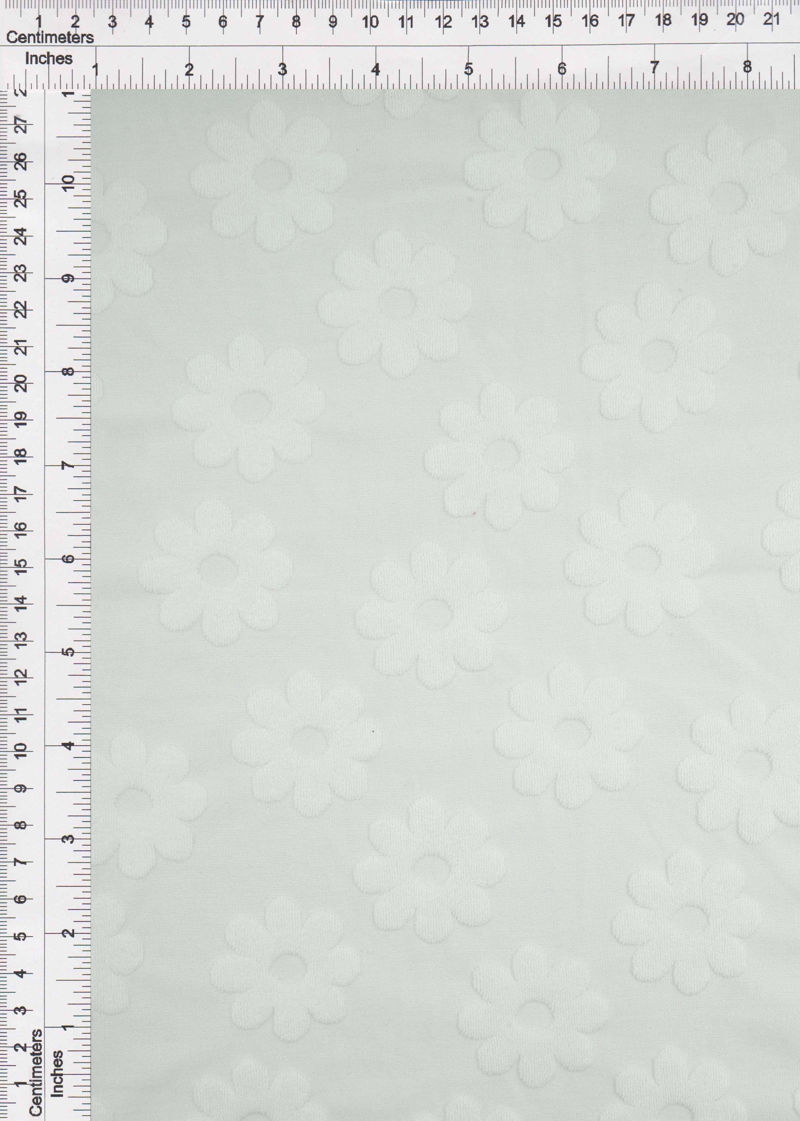 JACQ-4480 OPTIC WHITE BOTTOMS DAISY FLOWER DRESS GEOMETRIC JACQUARD KNIT LIVERPOOL OUTERWEAR PANTS POLYESTER SKIRTS SOLID SPANDEX STRETCH SWEATER TOPS